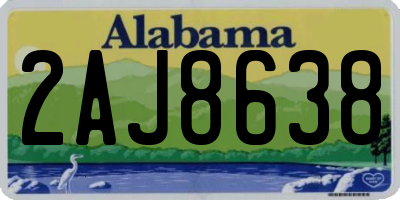 AL license plate 2AJ8638