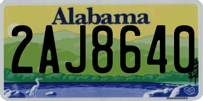 AL license plate 2AJ8640