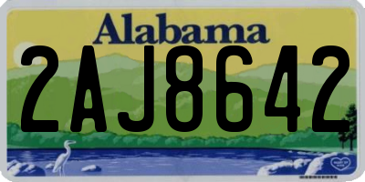 AL license plate 2AJ8642