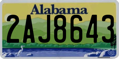 AL license plate 2AJ8643