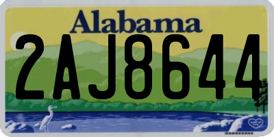 AL license plate 2AJ8644