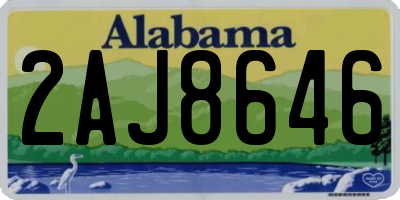AL license plate 2AJ8646