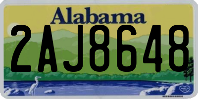 AL license plate 2AJ8648