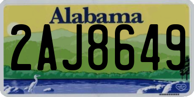 AL license plate 2AJ8649