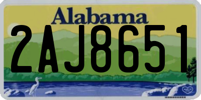 AL license plate 2AJ8651