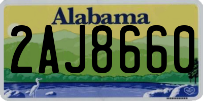 AL license plate 2AJ8660