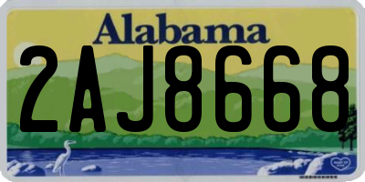 AL license plate 2AJ8668
