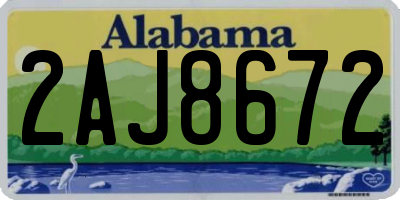 AL license plate 2AJ8672