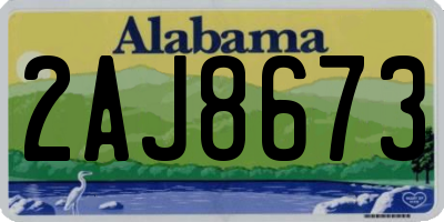 AL license plate 2AJ8673