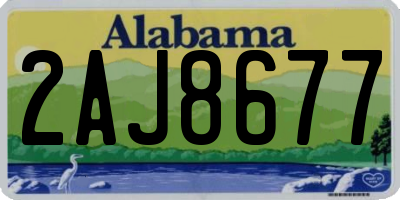 AL license plate 2AJ8677