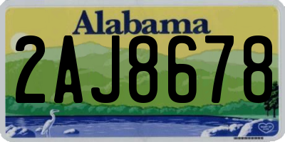 AL license plate 2AJ8678