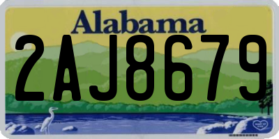 AL license plate 2AJ8679