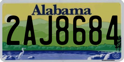 AL license plate 2AJ8684