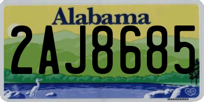 AL license plate 2AJ8685