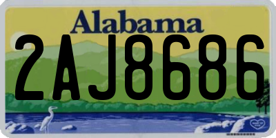 AL license plate 2AJ8686