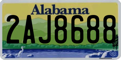 AL license plate 2AJ8688