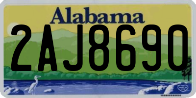 AL license plate 2AJ8690