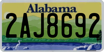AL license plate 2AJ8692