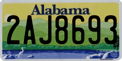 AL license plate 2AJ8693