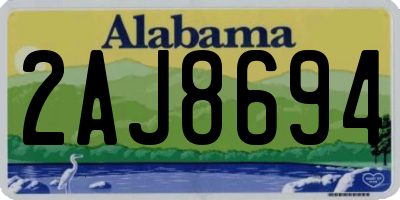 AL license plate 2AJ8694