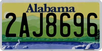 AL license plate 2AJ8696