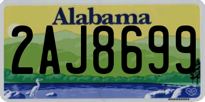 AL license plate 2AJ8699