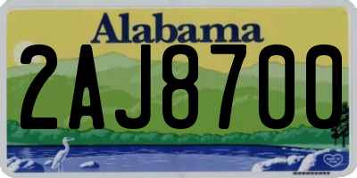 AL license plate 2AJ8700