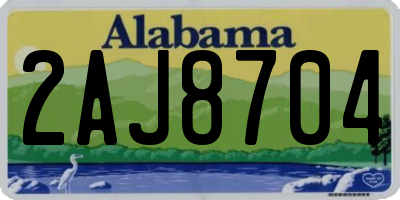 AL license plate 2AJ8704