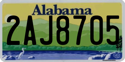 AL license plate 2AJ8705