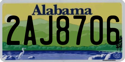 AL license plate 2AJ8706