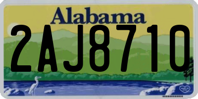 AL license plate 2AJ8710