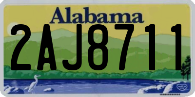 AL license plate 2AJ8711