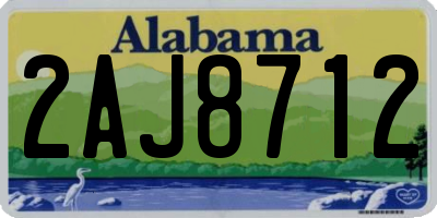 AL license plate 2AJ8712