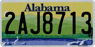 AL license plate 2AJ8713