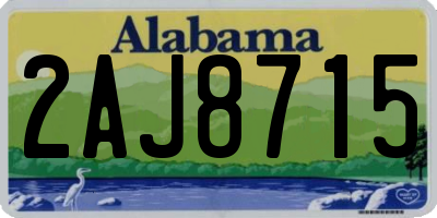 AL license plate 2AJ8715