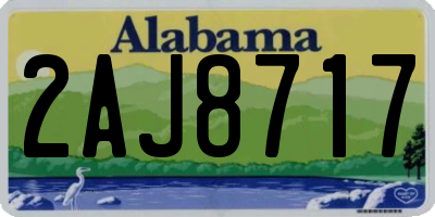 AL license plate 2AJ8717