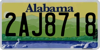 AL license plate 2AJ8718