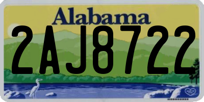 AL license plate 2AJ8722