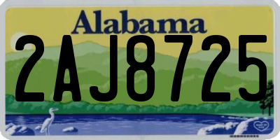 AL license plate 2AJ8725