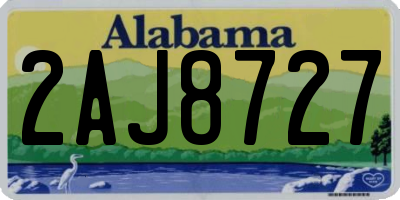 AL license plate 2AJ8727