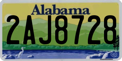 AL license plate 2AJ8728