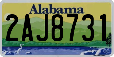 AL license plate 2AJ8731