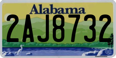 AL license plate 2AJ8732