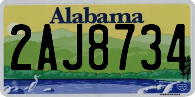 AL license plate 2AJ8734