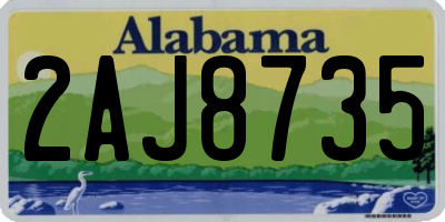 AL license plate 2AJ8735