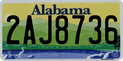 AL license plate 2AJ8736