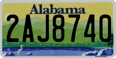 AL license plate 2AJ8740