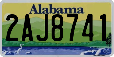 AL license plate 2AJ8741