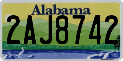 AL license plate 2AJ8742