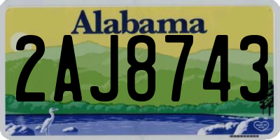 AL license plate 2AJ8743